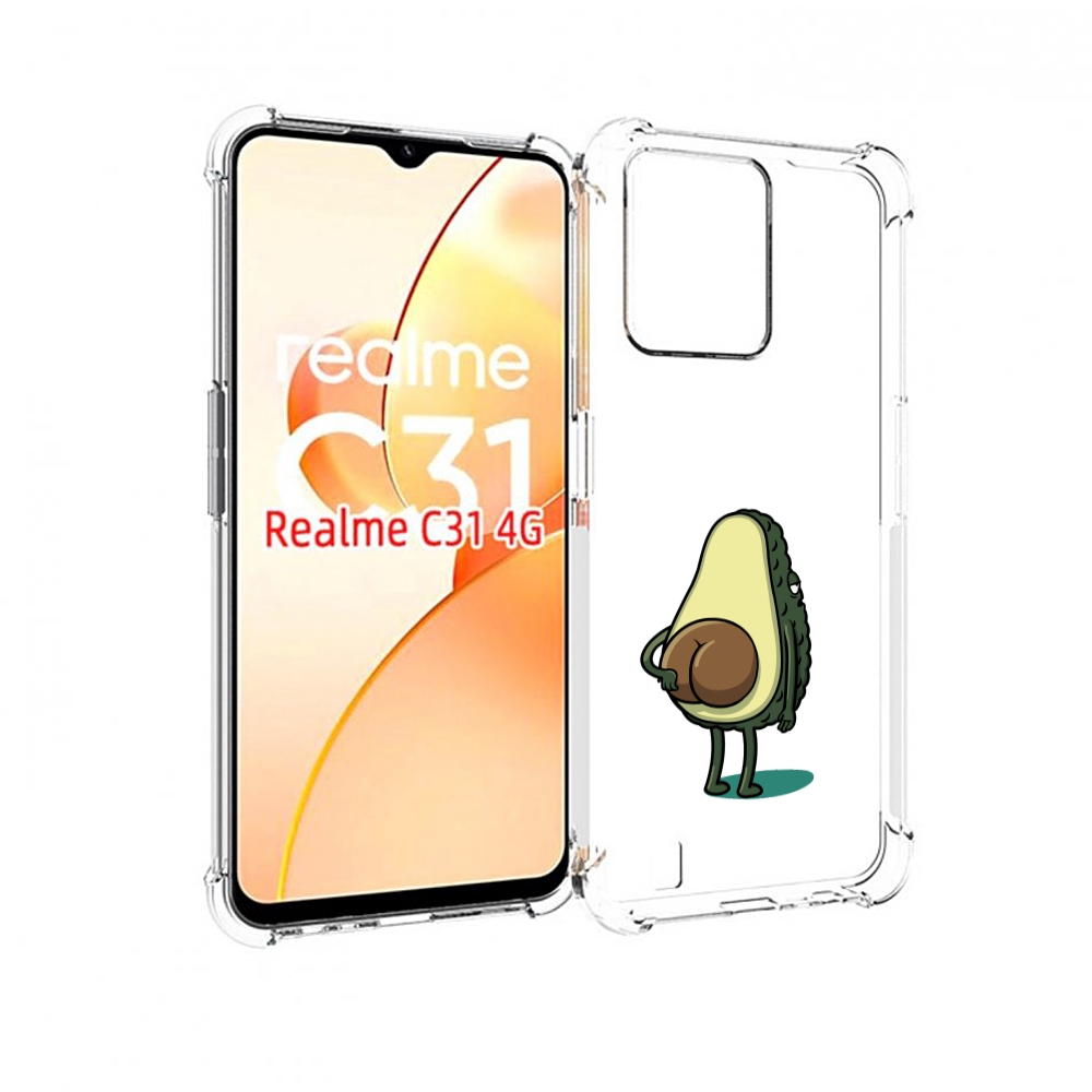 

Чехол MyPads смешной авокадо сзади для OPPO Realme C31, Прозрачный, Tocco