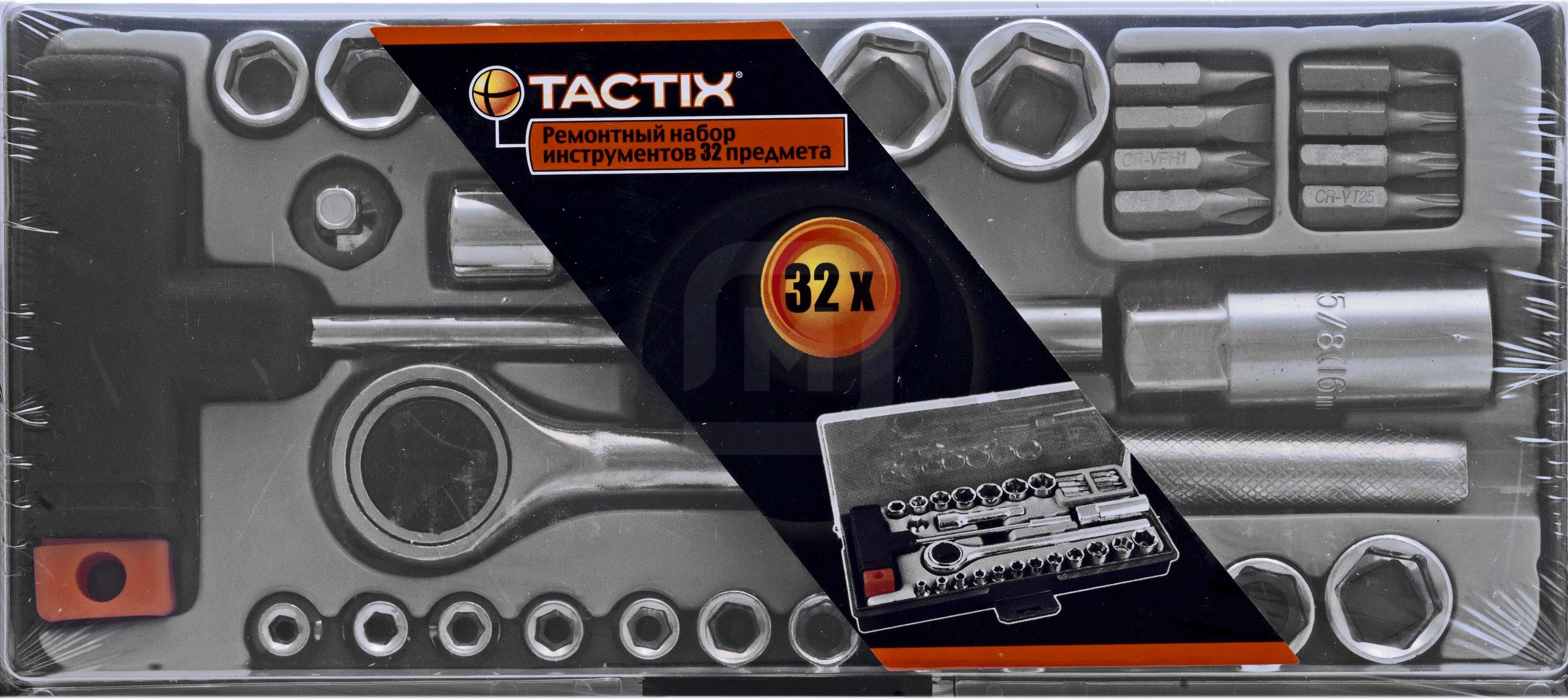 Набор инструментов Tactix 32 предмета набор насадок кондитерских доляна d 1 6 см 8 шт адаптер насадки в ассортименте