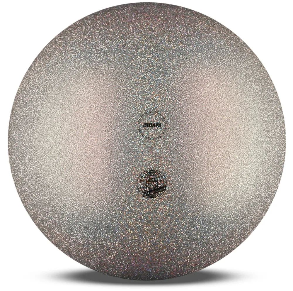 фото Мяч гимнастический amaya holoscente 400 г tecnocaucho, 350536, серебро с блестками, 20 см
