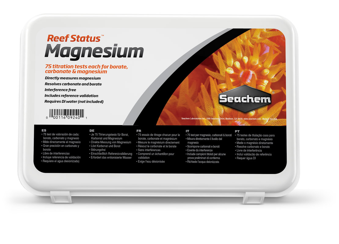 Тест Seachem Reef Status Magnesium Carbonate& Borate для использования в морской воде