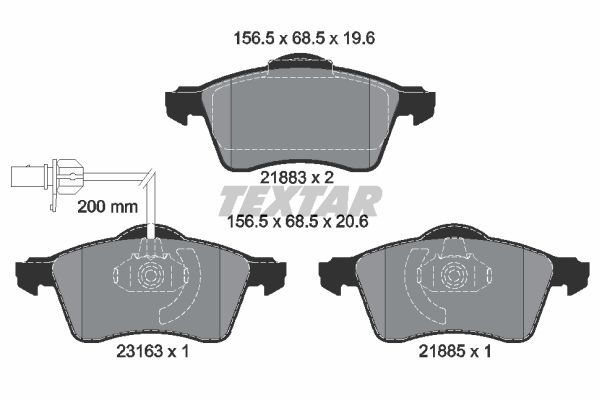 

Тормозные колодки Textar дисковые 2188501