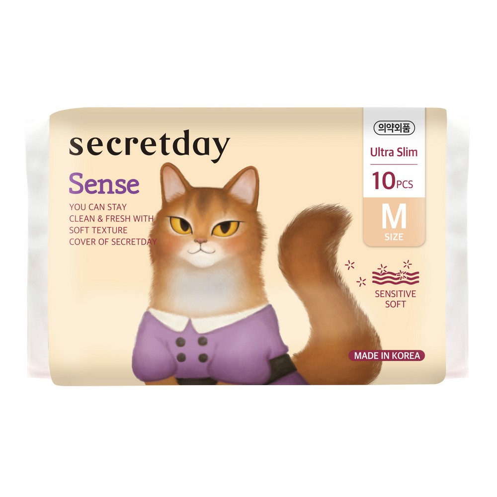 Женские прокладки Secretday Sense M 5 капель 10 шт 283₽