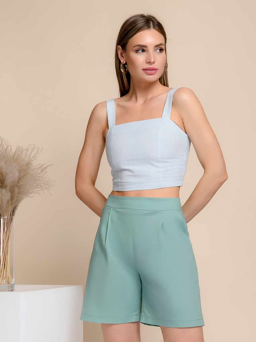 

Шорты женские 1001dress 102718 зеленые 46 RU, Зеленый, 102718