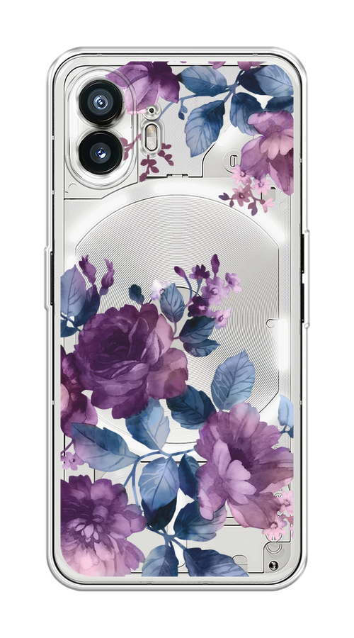 

Чехол на Nothing Phone (2) "Purple Blossoms", Синий;фиолетовый, 3300250-1