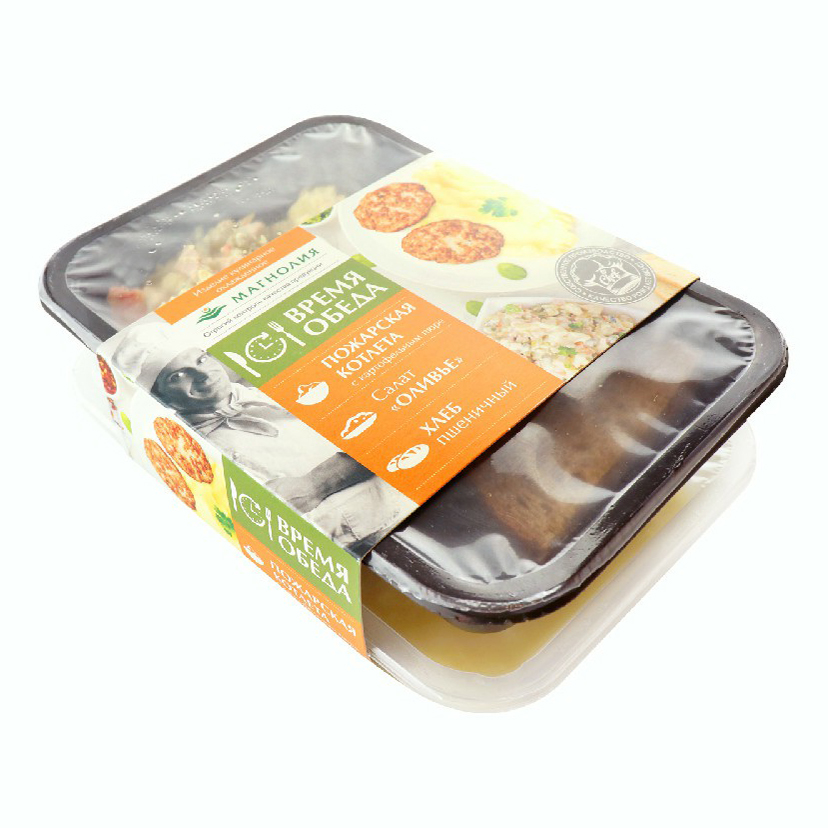 Комплексный обед Магнолия Пожарский с котлетой 480 г