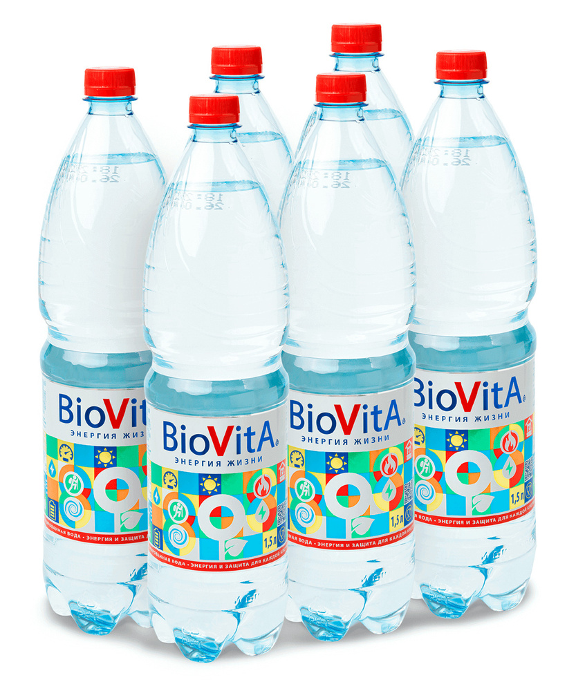 Минеральная вода BIOVITA без газа, 1,5 л х 6 шт