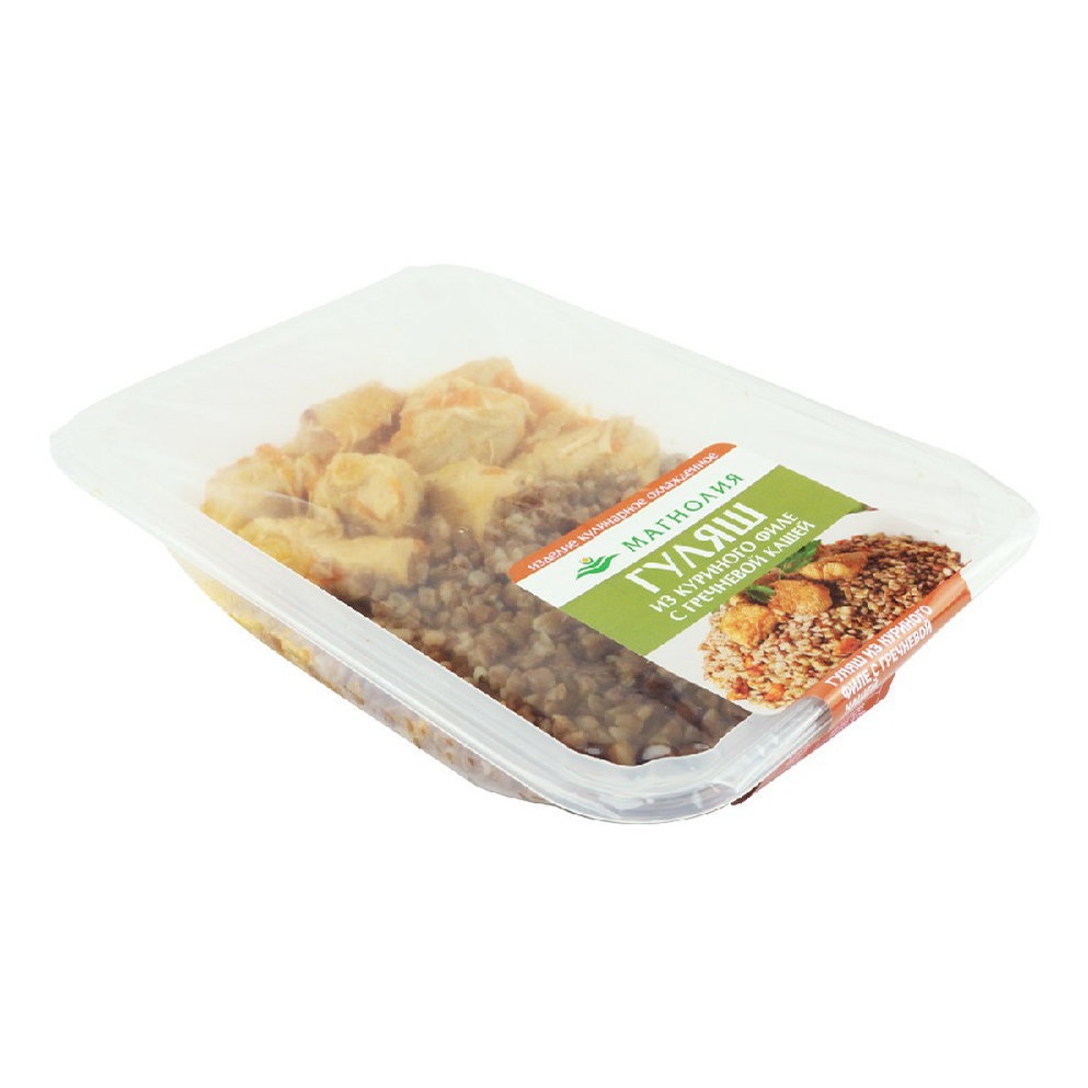 Гуляш из куриного филе Магнолия с гречневой кашей 200 г