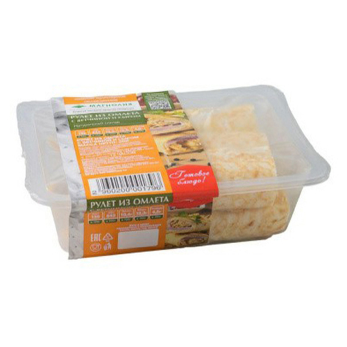 Рулет Магнолия из омлета с ветчиной и сыром 200 г