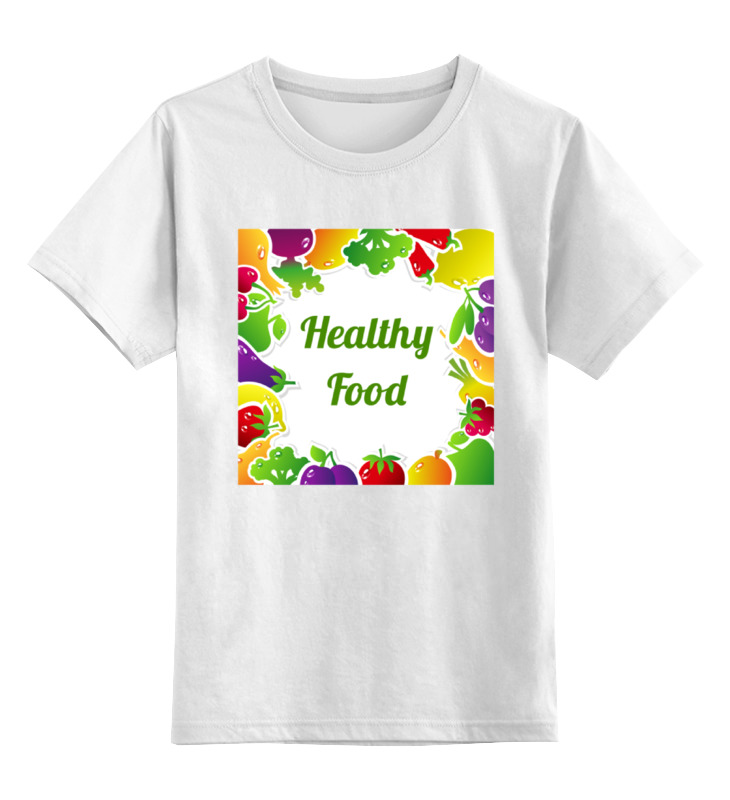 

Детская футболка Printio Healthy food цв.белый р.140, 0000000793512