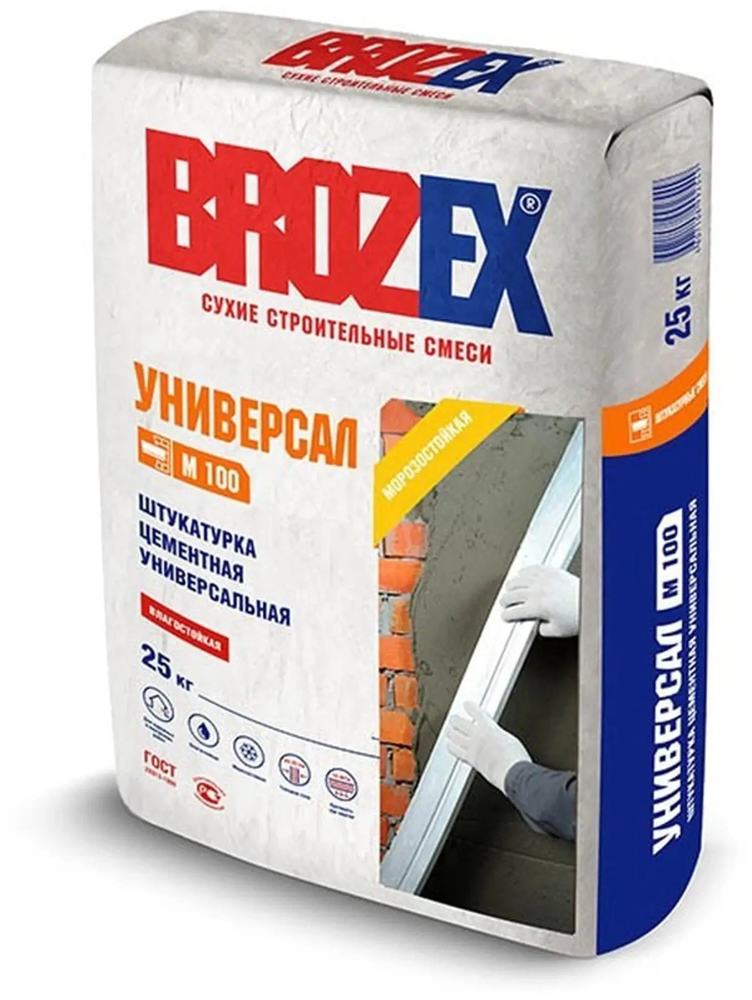 

Штукатурка цементная универсальная М-100 УНИВЕРСАЛ Brozex 25кг *1/56