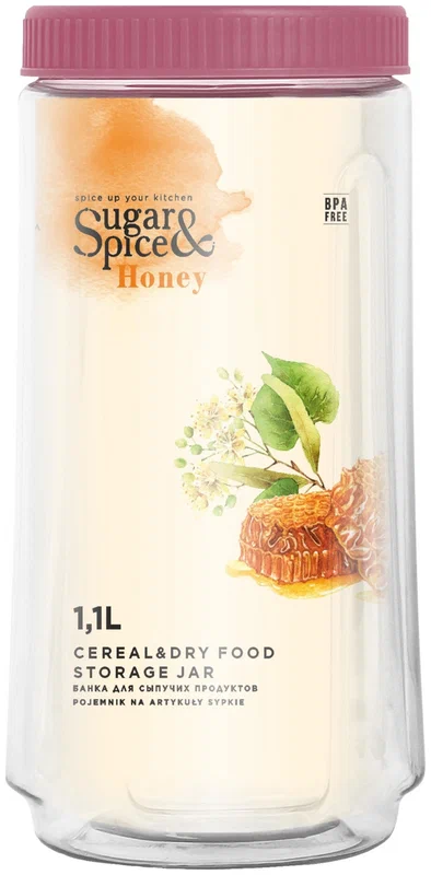 Банка для сыпучих продуктов Sugar&Spice Honey 1,1л брусника (SE224910054)