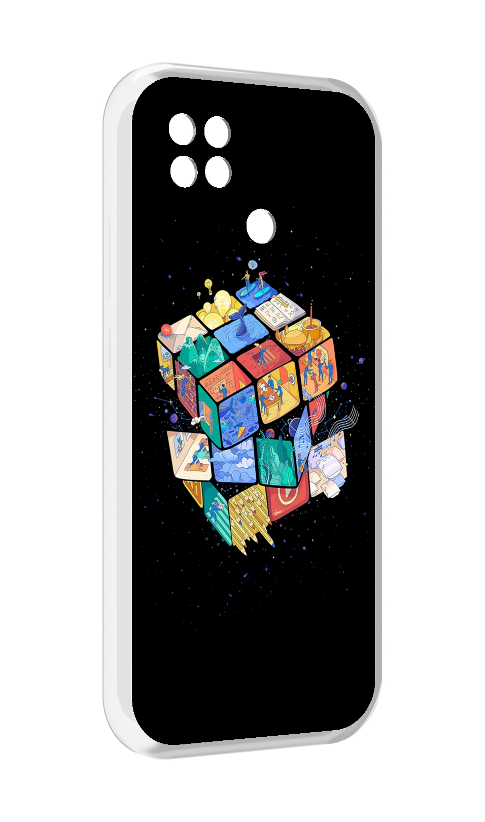 

Чехол MyPads Кубик-Рубика для Xiaomi Poco C40, Прозрачный, Tocco