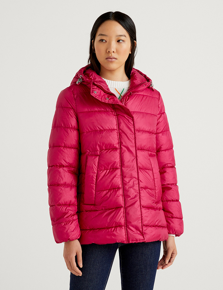 

Куртка женская United Colors of Benetton 21A_29EH536P4 фиолетовая 44, 21A_29EH536P4