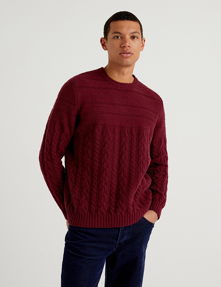 

Джемпер мужской 21A_1344K7115 United Colors of Benetton красный XS, 21A_1344K7115