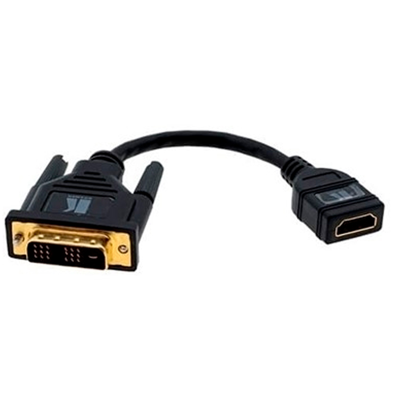 Переходник Kramer DVI-D - HDMI вилка-розетка 0.3м (2552311122) черный