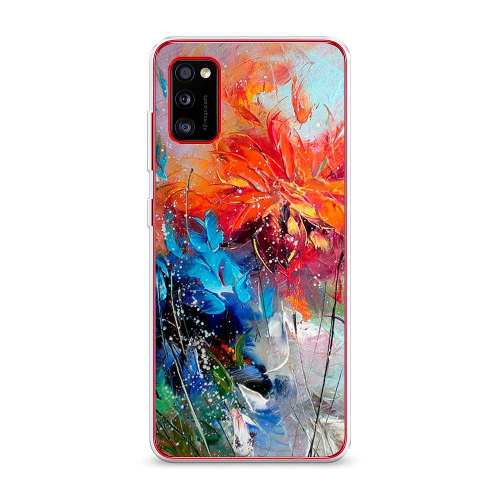 

Чехол для Samsung Galaxy A41 "Абстрактные цветы", Оранжевый;синий, 2100450-4