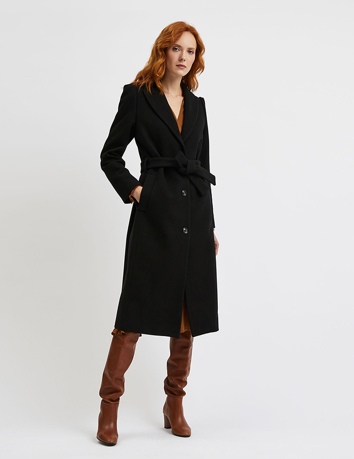 

Пальто женское United Colors of Benetton 21A_2JWX5K364 черное 38, 21A_2JWX5K364