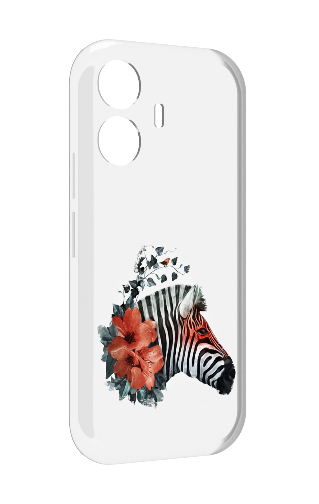 

Чехол MyPads Зебра с цветами для Vivo Y77E / Vivo iQOO Z6 Lite, Прозрачный, Tocco