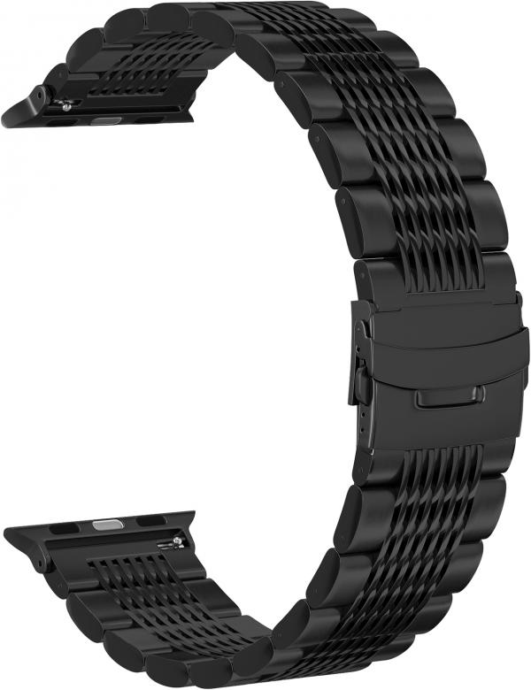 

Ремешок стальной GSMIN Demi для Apple Watch Sport 38/40 (Черный)