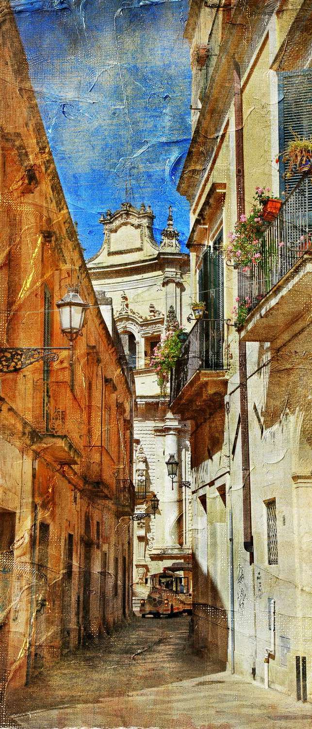 

Самоклеющиеся фотообои Старая улочка Италии, фреска, 90x210 см, эффект: отраженный, 1-e2856f