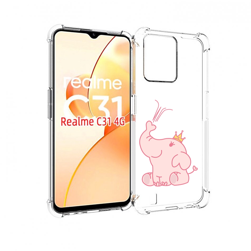 

Чехол MyPads слоник-принц детский для OPPO Realme C31, Прозрачный, Tocco