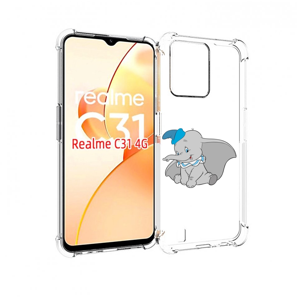 

Чехол MyPads слоненок-с-большими-ушками для OPPO Realme C31, Прозрачный, Tocco
