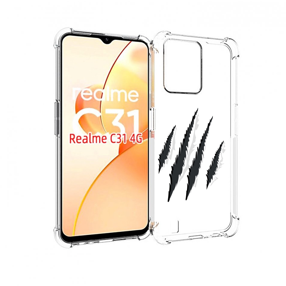 

Чехол MyPads след-когтей для OPPO Realme C31, Прозрачный, Tocco