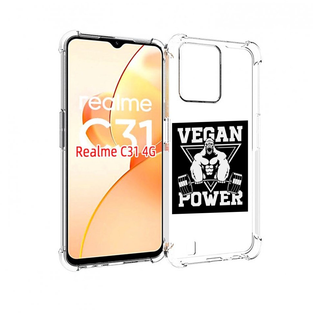 

Чехол MyPads сила-вегана для OPPO Realme C31, Прозрачный, Tocco