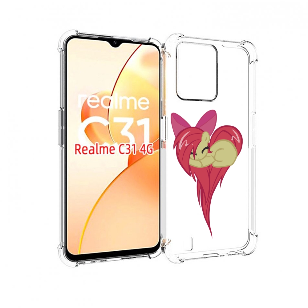 

Чехол MyPads сердце-из-пони для OPPO Realme C31, Прозрачный, Tocco