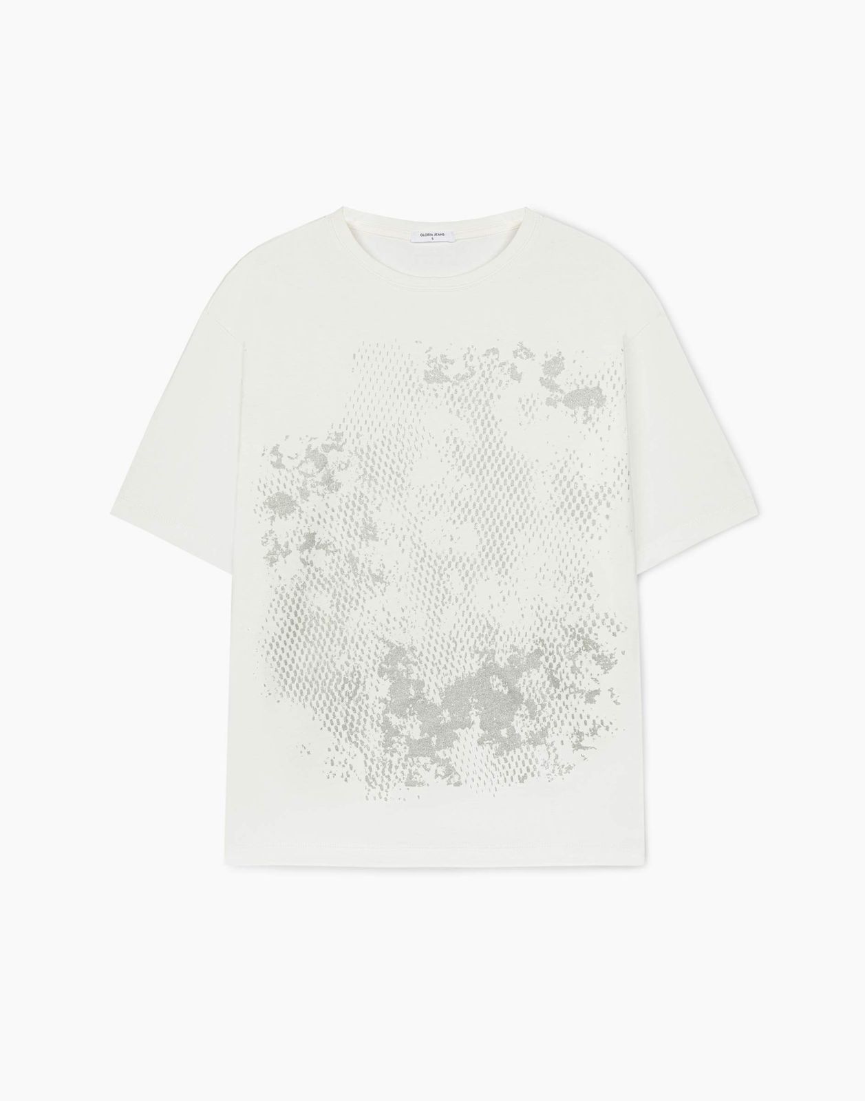 

Футболка женская Gloria Jeans GKT025143 молочный M/164, Бежевый, GKT025143