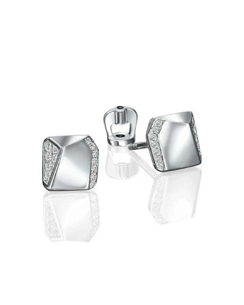 

Серьги-пусеты из белого золота с бриллиантом PLATINA jewelry 02-4080-00-101-1120-30, 02-4080-00-101-1120-30