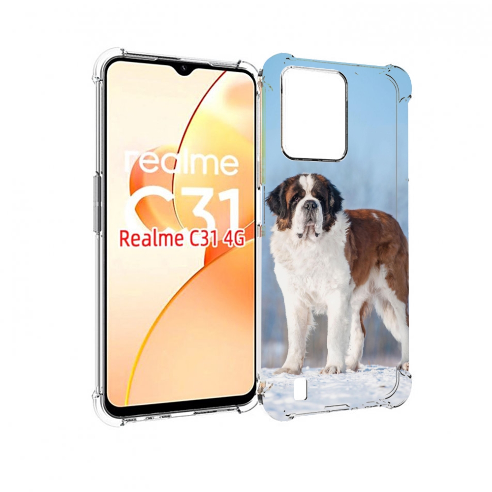 

Чехол MyPads сенбернар для OPPO Realme C31, Прозрачный, Tocco