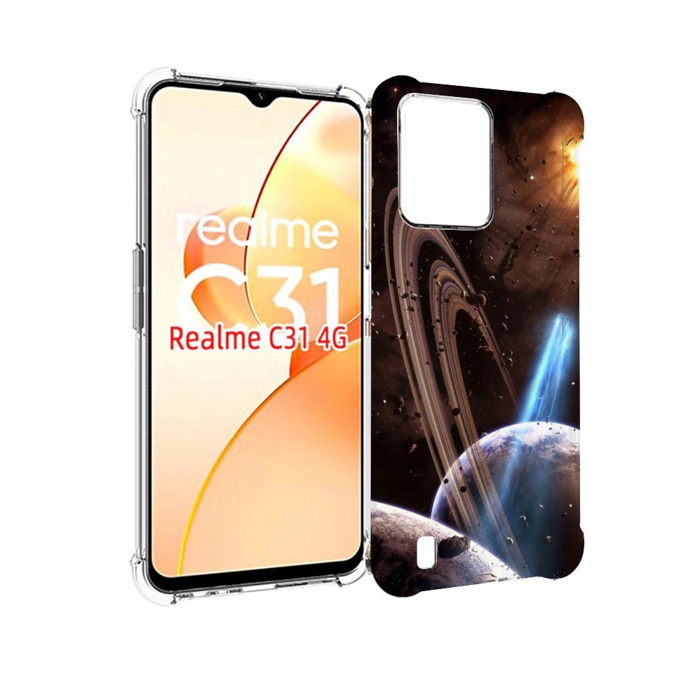 

Чехол MyPads сатурн в космосе для OPPO Realme C31, Прозрачный, Tocco
