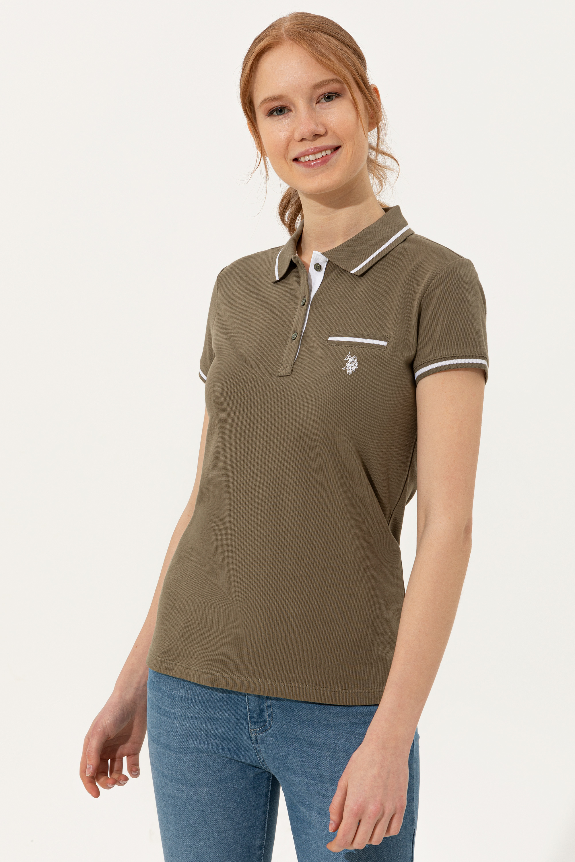 

Футболка женская U.S. POLO Assn. G082GL0110GLORIA21 хаки XS, G082GL0110GLORIA21