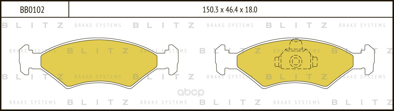 

Тормозные колодки BLITZ дисковые BB0102