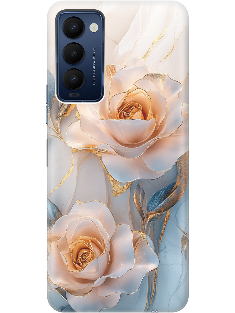 

Силиконовый чехол на Tecno Camon 18 / 18P с принтом "Белые розы на мраморе", Прозрачный;белый;оранжевый, 741735923