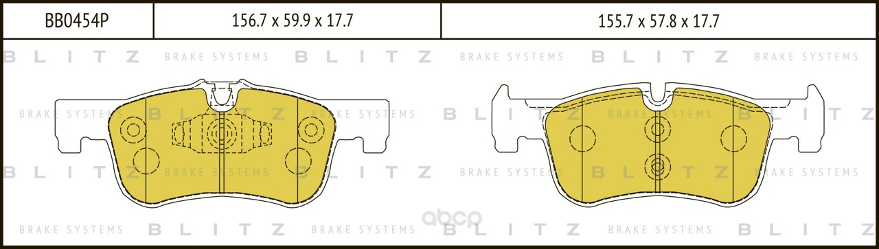 

Тормозные колодки BLITZ дисковые для BMW 1 F20, 2 F22 2010- BB0454P