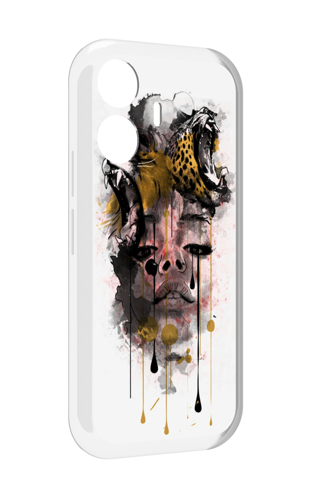 

Чехол MyPads Девушка гепард женский для Vivo Y77E / Vivo iQOO Z6 Lite, Прозрачный, Tocco