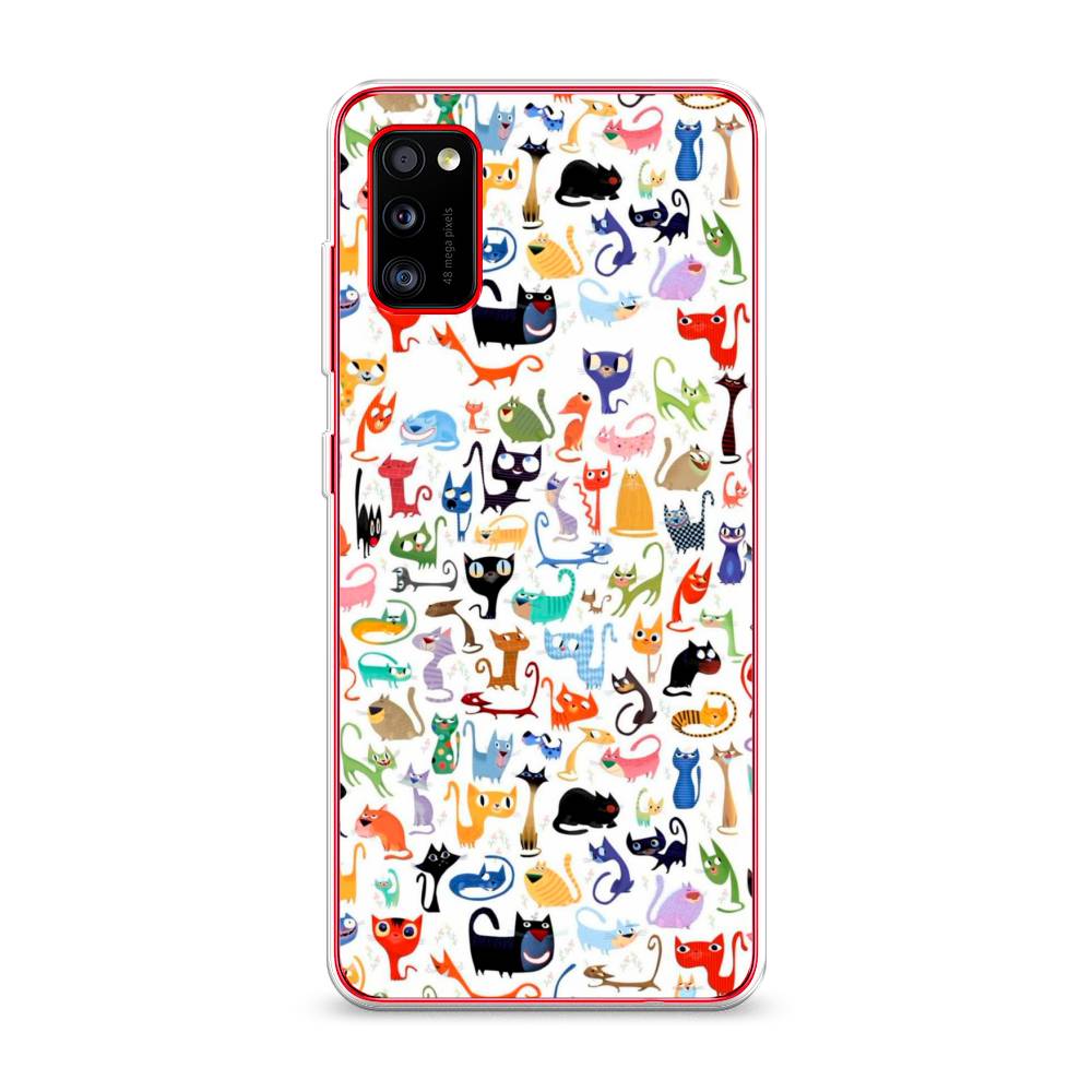 

Чехол на Samsung Galaxy A41 "Цветные коты", Разноцветный, 2100450-1