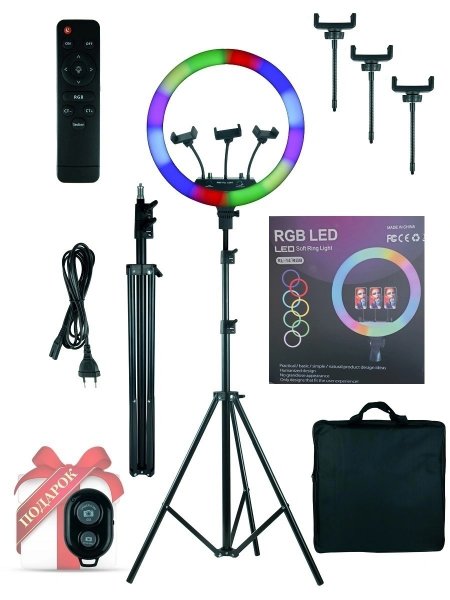 фото Кольцевая лампа soft ring light rl14, 36 см, black