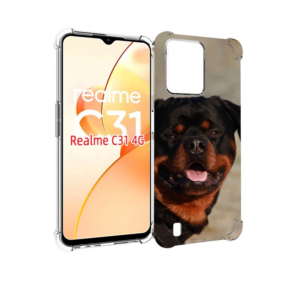 

Чехол MyPads ротвеллер 2 для OPPO Realme C31, Прозрачный, Tocco