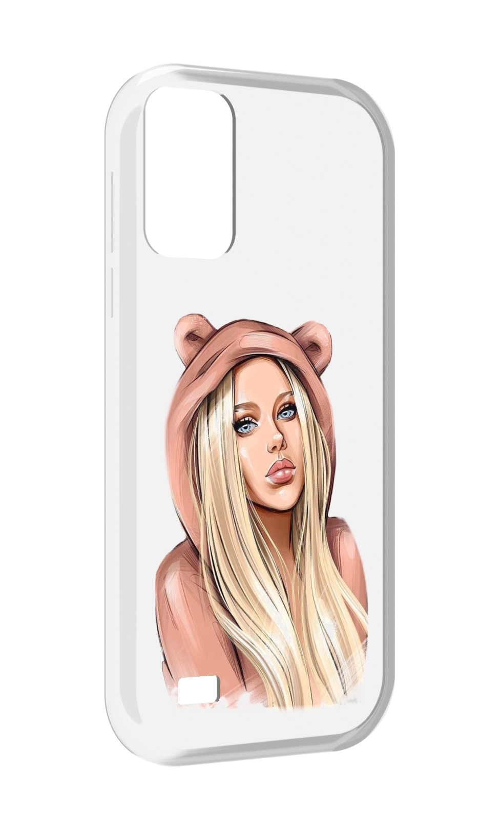 

Чехол MyPads блондинка-в-капюшоне женский для Oukitel C31, Прозрачный, Tocco