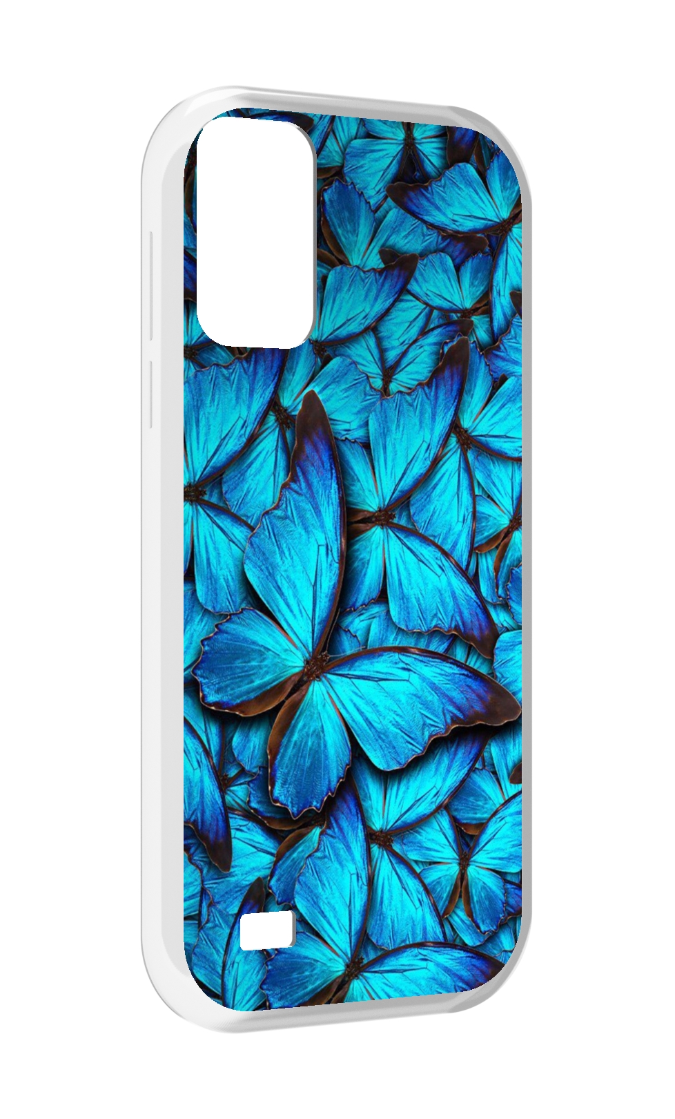 

Чехол MyPads бирюзовые бабочки для Oukitel C31, Прозрачный, Tocco