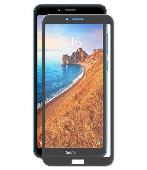 

Защитное стекло BoraSCO Full Cover+Full Glue для Xiaomi Redmi 7A Черная рамка