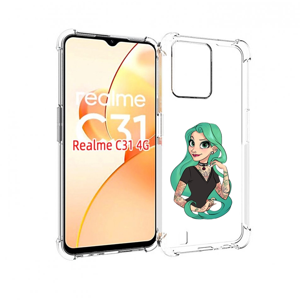 

Чехол MyPads рапунцель-в-тату женский для OPPO Realme C31, Прозрачный, Tocco