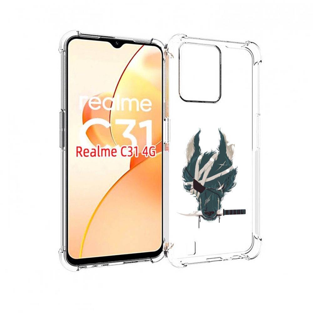 

Чехол MyPads волк-разбойник для OPPO Realme C31, Прозрачный, Tocco
