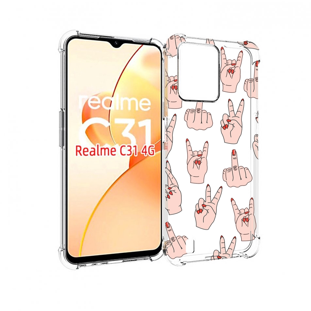 

Чехол MyPads разные-ручки для OPPO Realme C31, Прозрачный, Tocco