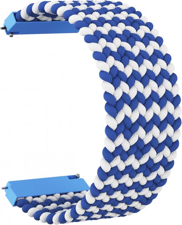 

Ремешок нейлоновый GSMIN Braid 20 для Haylou LS02 (135 мм) (Сине-белый)