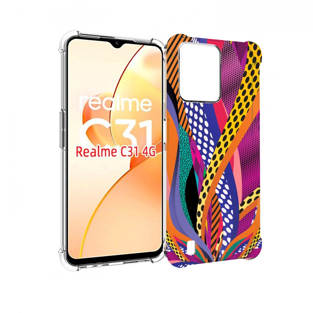 

Чехол MyPads разноцветные щупальца для OPPO Realme C31, Прозрачный, Tocco