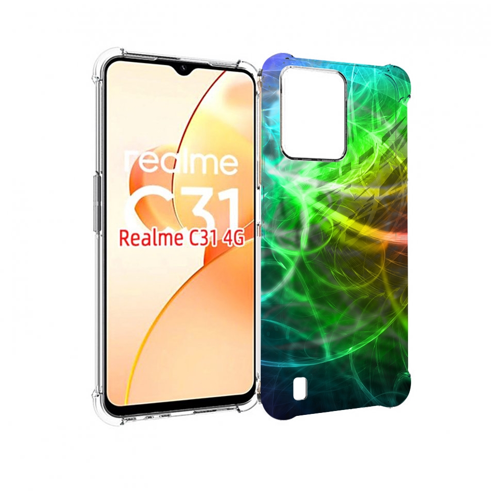 

Чехол MyPads разноцветная-абстракция-линиями для OPPO Realme C31, Прозрачный, Tocco
